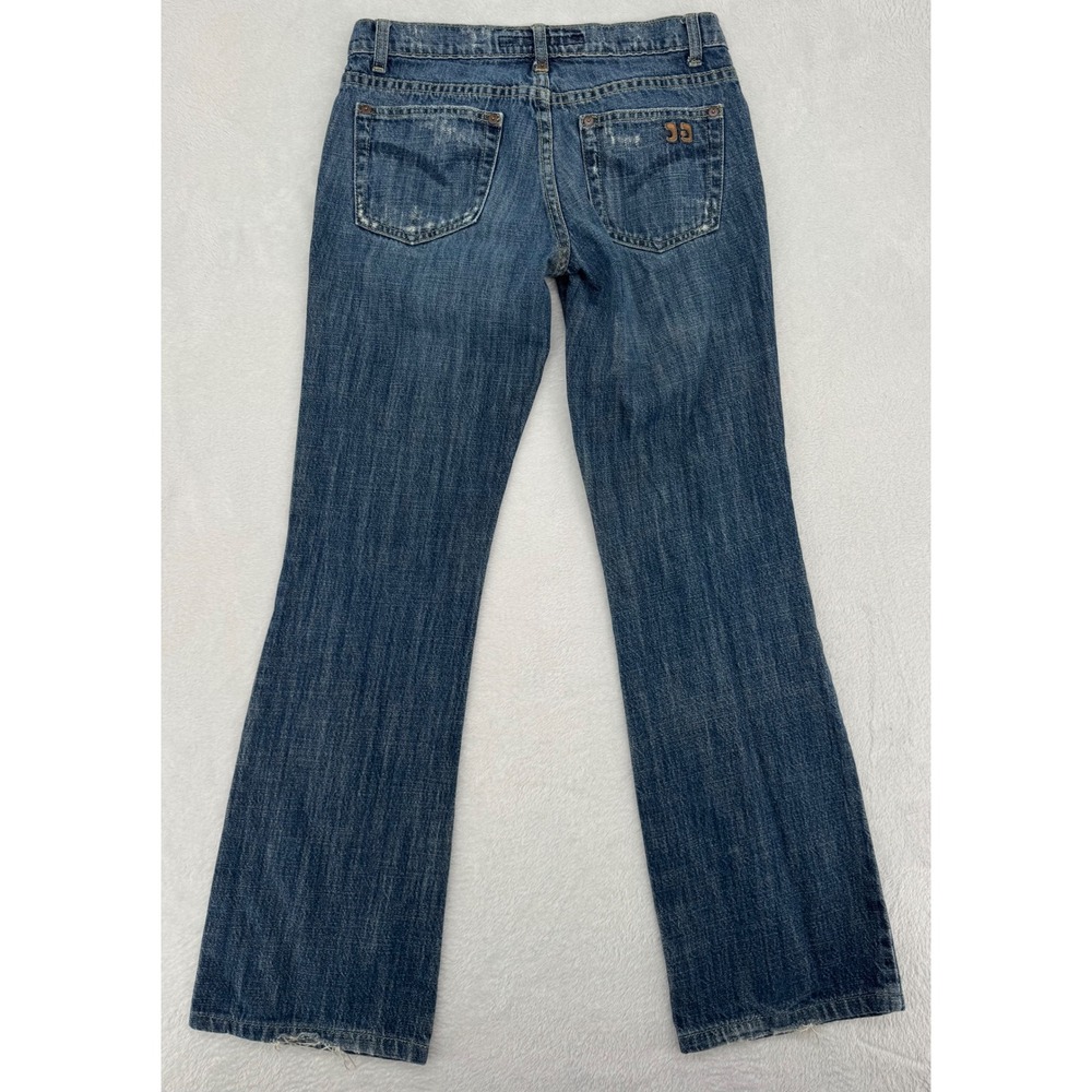 Joe's Jeans Womens 27 Medium Wash Flare Leg Distressed Denim Jeans - Picture 7 of 8